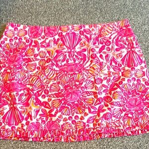 Vibrant Pink Patterned Lilly Pulitzer Callie Skirt